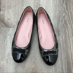 Marc Jacob ballet flat sz 38 quilted silver/blk